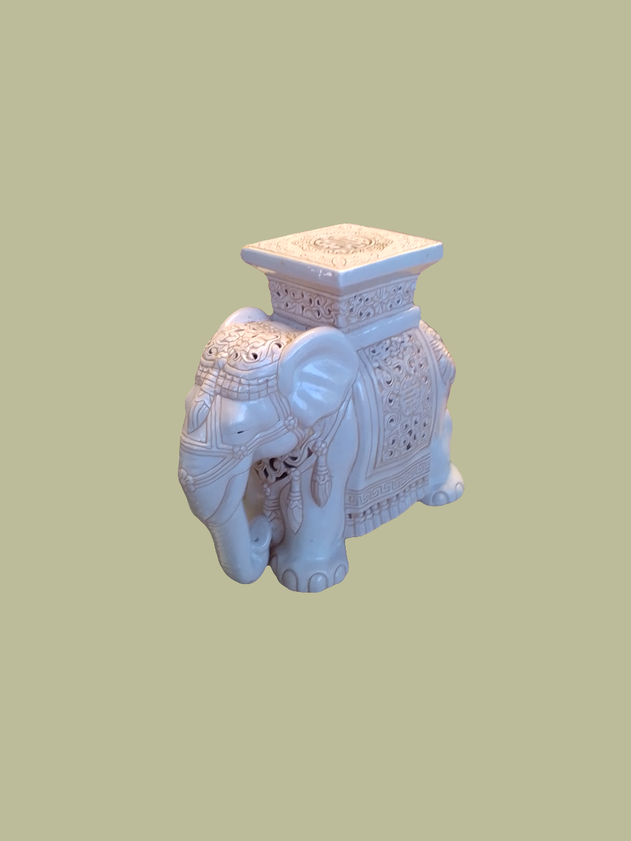 Porcelæns elefant stor